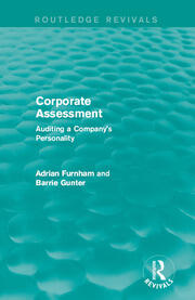 Corporate Assessment (Routledge Revivals): Auditing a Company book cover