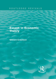 Essays in Economic Theory (Routledge Revivals) book cover