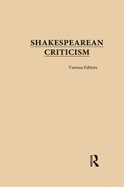 Shakespearean Criticism book cover