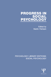 Progress in Social Psychology: Volume 1 book cover