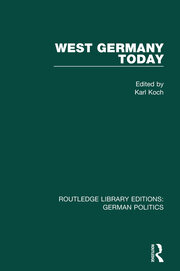 West Germany Today (RLE: German Politics) book cover