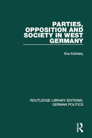 Parties, Opposition and Society in West Germany (RLE: German Politics) book cover