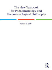 The New Yearbook for Phenomenology and Phenomenological Philosophy: Volume 9, Special Issue book cover