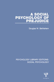 A Social Psychology of Prejudice book cover
