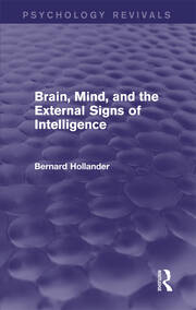 Brain, Mind, and the External Signs of Intelligence book cover
