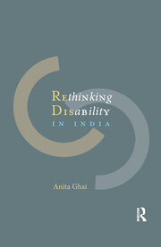 Rethinking Disability in India book cover