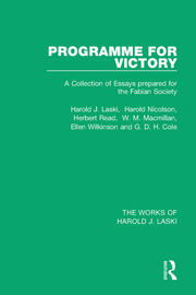 Programme for Victory (Works of Harold J. Laski) book cover