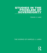 Studies in the Problem of Sovereignty (Works of Harold J. Laski) book cover