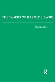 The Works of Harold J. Laski book cover