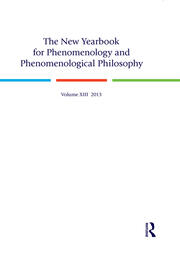 The New Yearbook for Phenomenology and Phenomenological Philosophy: Volume 13 book cover