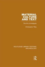 Material Culture and Text: The Art of Ambiguity book cover