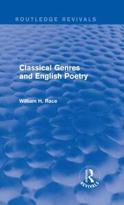 Classical Genres and English Poetry (Routledge Revivals) book cover