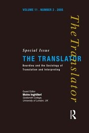 Bourdieu and the Sociology of Translation and Interpreting book cover