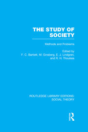 The Study of Society: Methods and Problems book cover