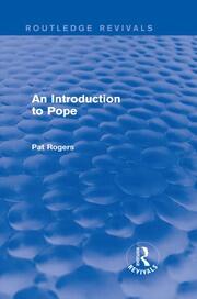 An Introduction to Pope (Routledge Revivals) book cover