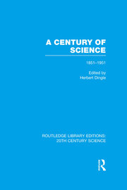 A Century of Science 1851-1951 book cover