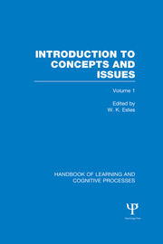 Handbook of Learning and Cognitive Processes (Volume 1): Introduction to Concepts and Issues book cover