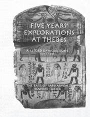 Five Years Exploration At Thebes book cover