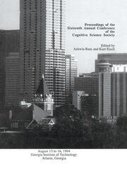 Proceedings of the Sixteenth Annual Conference of the Cognitive Science Society: Atlanta, Georgia, 1994 book cover