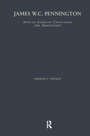 James W.C. Pennington: African American Churchman and Abolitionist book cover