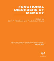 Functional Disorders of Memory (PLE: Memory) book cover