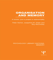 Organisation and Memory (PLE: Memory): A Review and a Project in Subnormality book cover