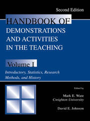 Handbook of Demonstrations and Activities in the Teaching of Psychology: Volume I: Introductory, Statistics, Research Methods, and History book cover