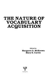 The Nature of Vocabulary Acquisition book cover