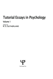 Tutorial Essays in Psychology: Volume 1 book cover