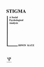 Stigma: A Social Psychological Analysis book cover