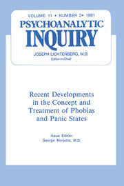 Recent Developments: Psychoanalytic Inquiry, 11.3 book cover