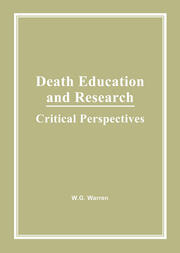 Death Education and Research: Critical Perspectives book cover