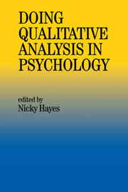 Doing Qualitative Analysis In Psychology book cover