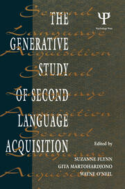 The Generative Study of Second Language Acquisition book cover