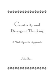 Creativity and Divergent Thinking: A Task-Specific Approach book cover