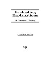 Evaluating Explanations: A Content Theory book cover