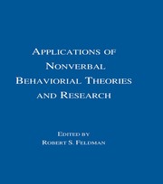 Applications of Nonverbal Behavioral Theories and Research book cover