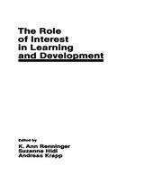 The Role of interest in Learning and Development book cover