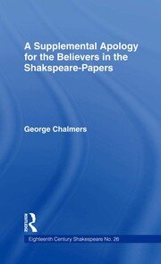 Supplemental Apology for Believers in Shakespeare Papers: Volume 26 book cover