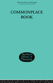Commonplace Book: 1919-1953 book cover