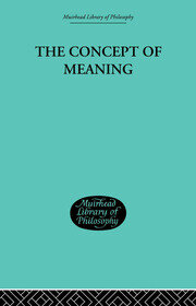 The Concept of Meaning book cover