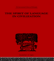 The Spirit of Language in Civilization book cover