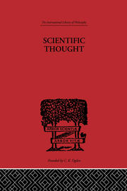 Scientific Thought: A Philosophical Analysis of some of its fundamental concepts book cover