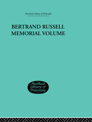Bertrand Russell Memorial Volume book cover