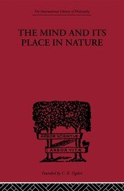 The Mind and its Place in Nature book cover
