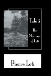 Tahiti The Marriage Of Loti book cover