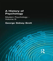 A History of Psychology: Modern Psychology    Volume III book cover