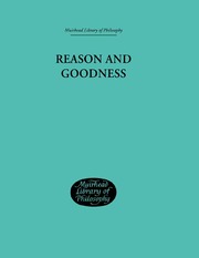 Reason and Goodness book cover