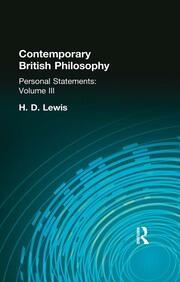 Contemporary British Philosophy: Personal Statements    Third Series book cover