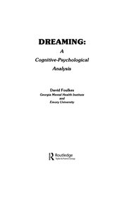 Dreaming: A Cognitive-psychological Analysis book cover